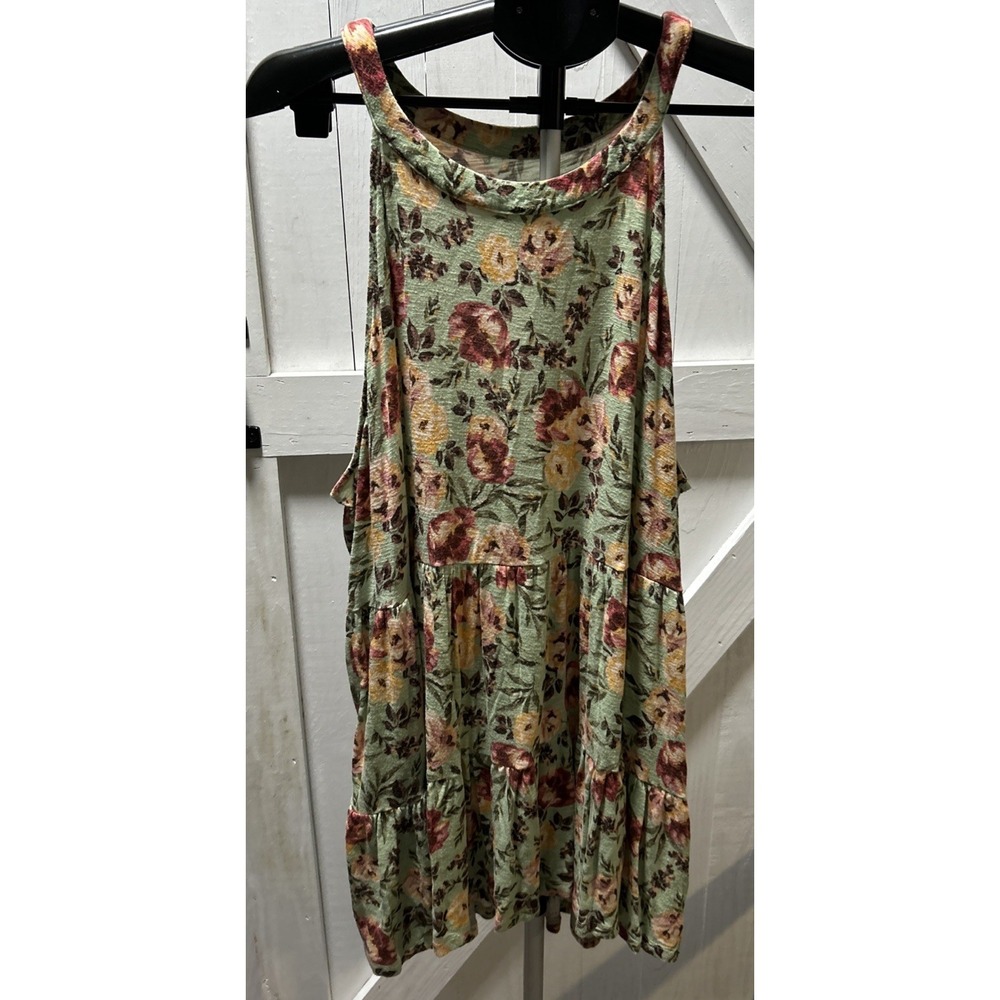 Torrid 4/US4X Super Soft Knits Floral Babydoll Sleeveless Tiered  Cottagecore